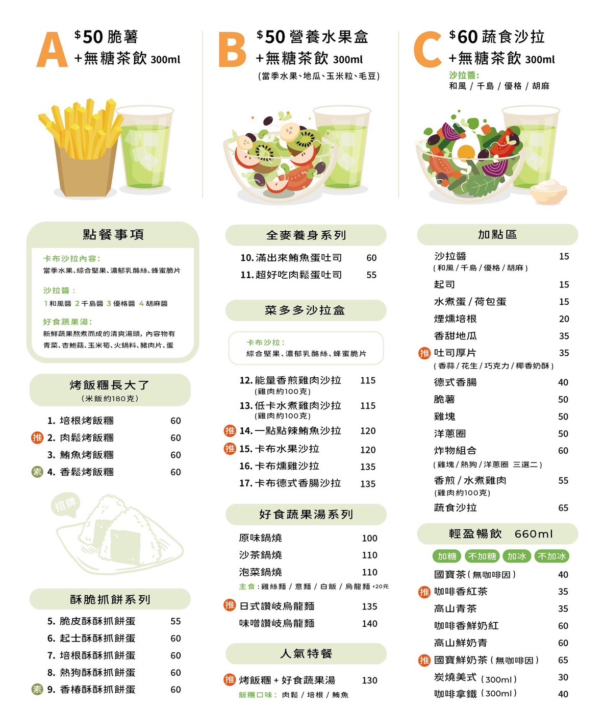 詳細菜單