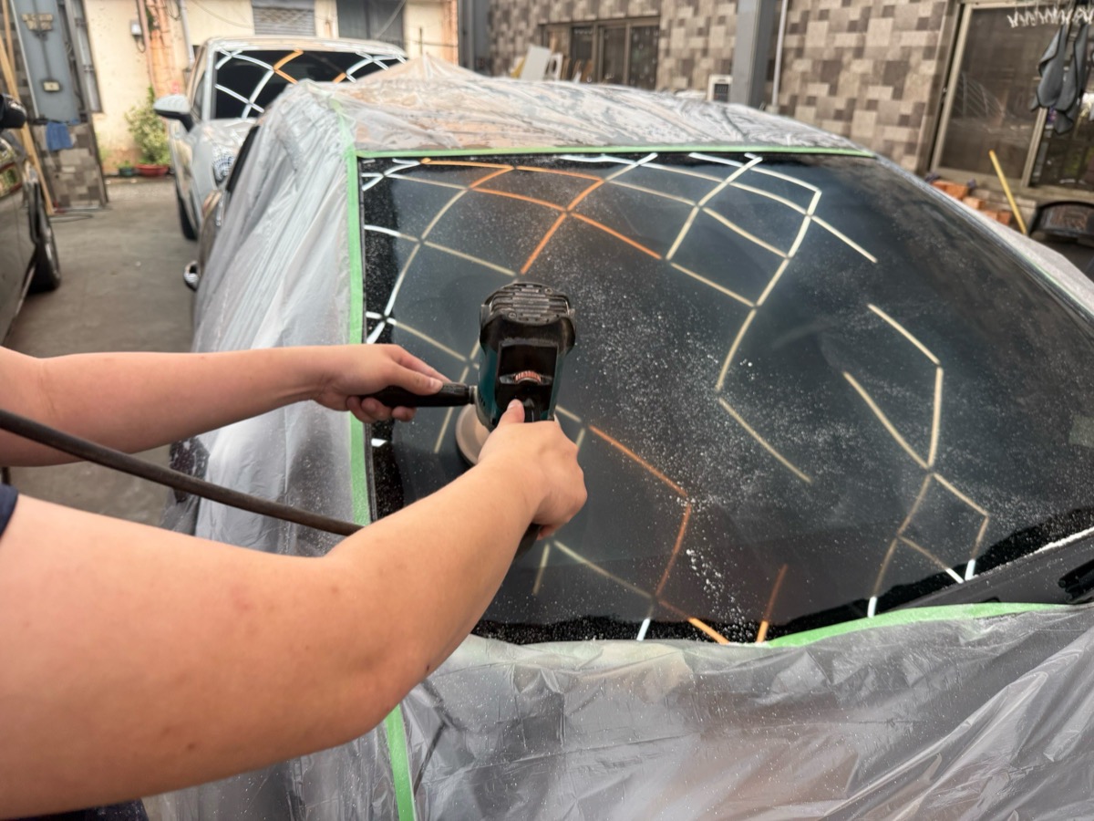 轟潔汽車美容坊 服務項目 玻璃刮痕修復